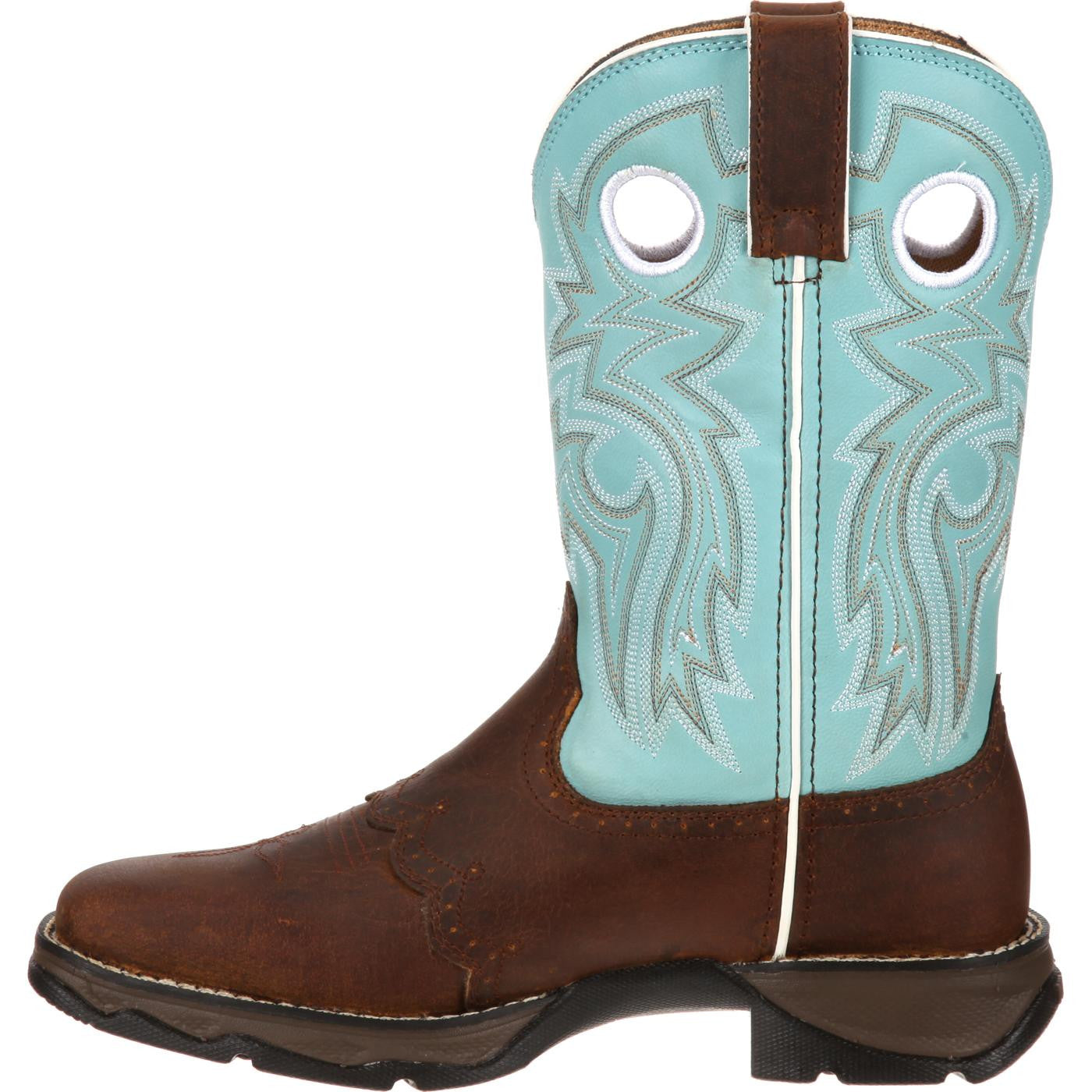 Women s Durango Lady Rebel Powder Blue Brown Frontier Western Store